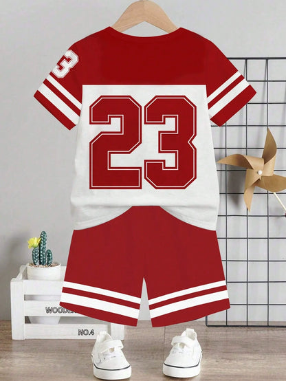 Children's 23 Number Graphic Tee and Shorts Set