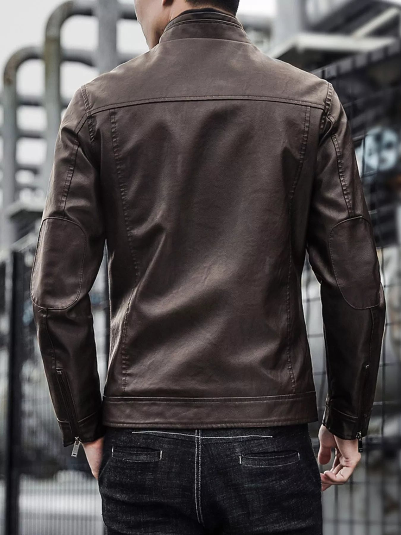 Men's Plus Size Zip Up Long Sleeve Jacket