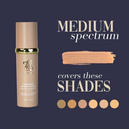 Foundation 4 In 1 Medium Spectrum,,Protecting From Sun With SPF50,For Gym, Sports, Dancing Concealer Coverage Flawless