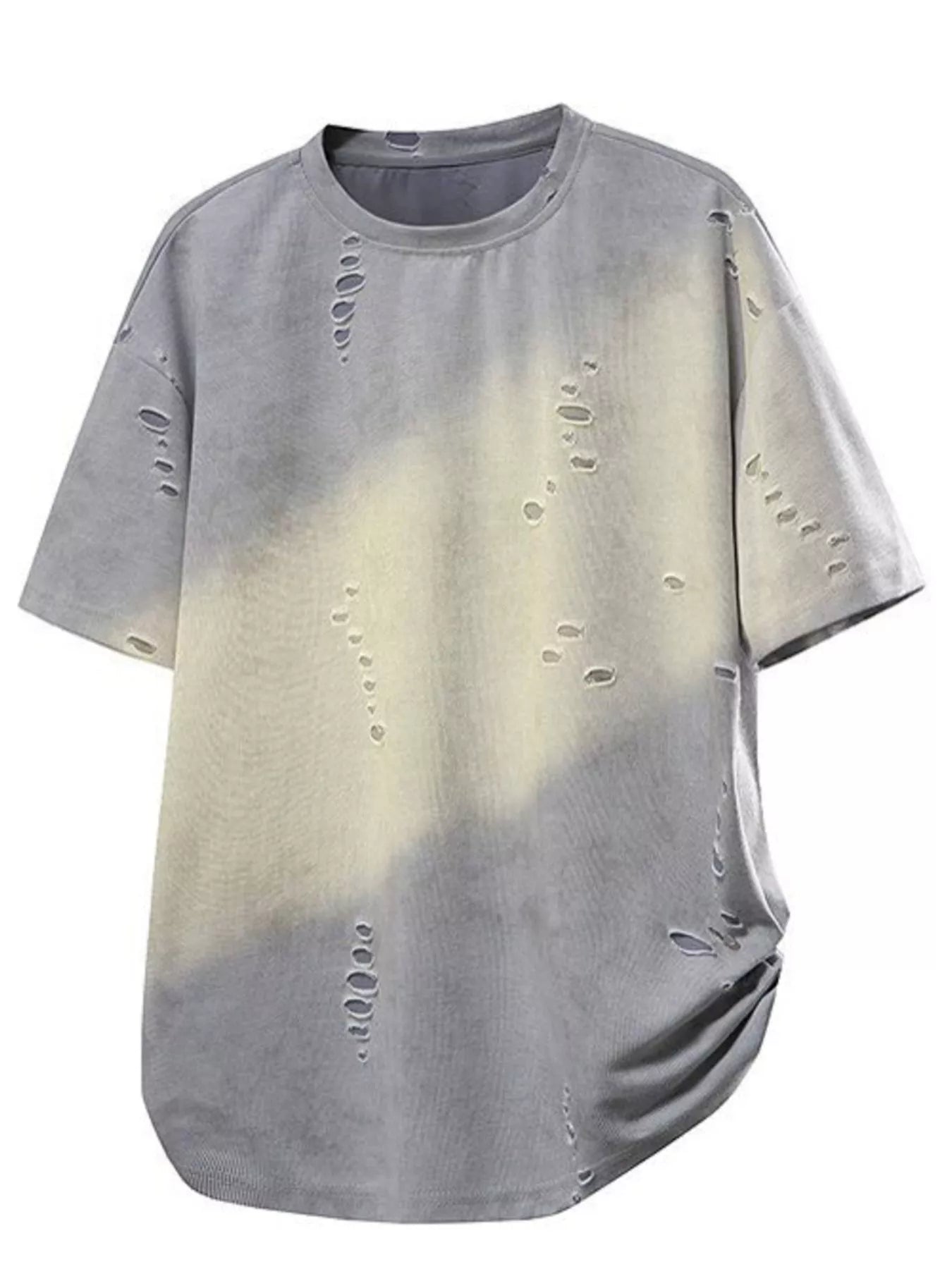 Men's Plus Size Gradient Round Neck T-Shirt