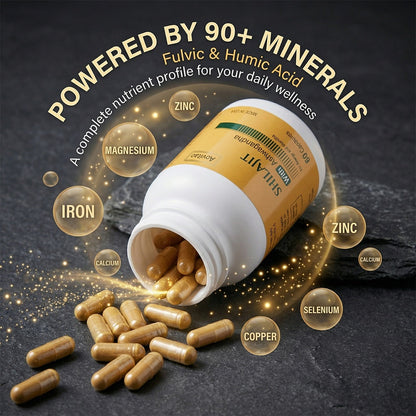 Shilajit Extract 550mg With Ashwagandha For Men And Women Energy, Stamina & Vitality Support And More, 60 Capsules