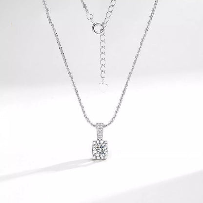 1 Carat 925 Sterling Silver Moissanite Necklace