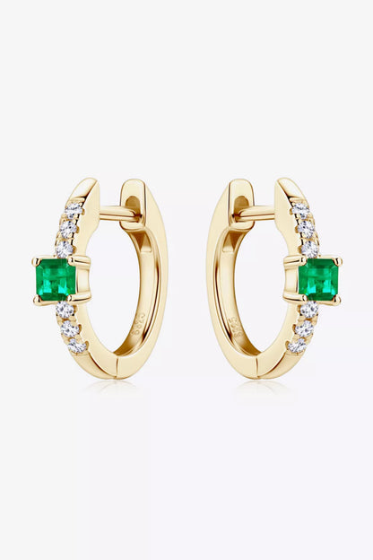 Lab-Grown Emerald Earrings