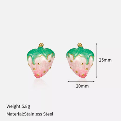 Colorful Strawberry Stud Earrings