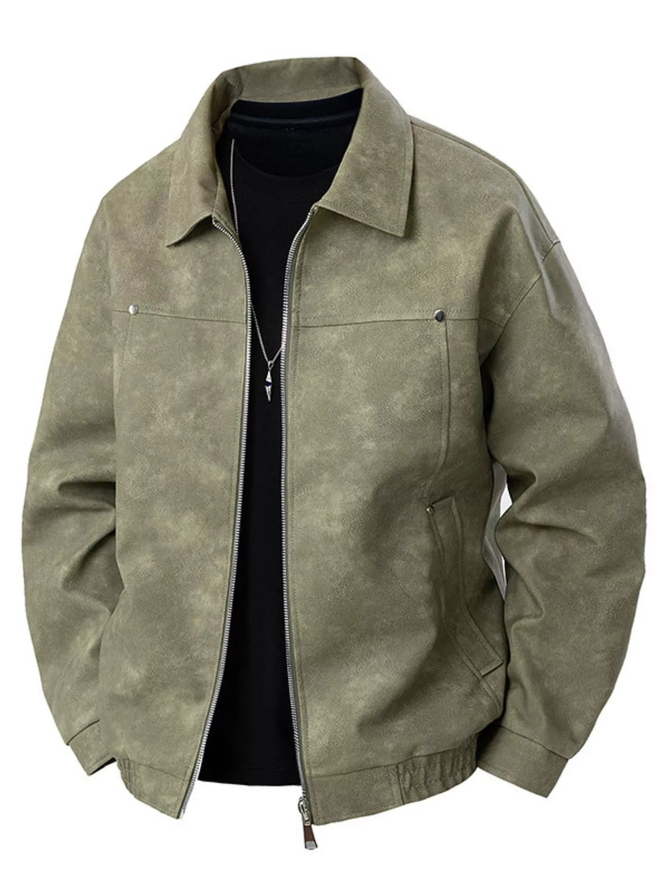 Men's Plus Size Zip Up Bomber Jacket