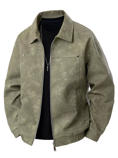 Men's Plus Size Zip Up Bomber Jacket