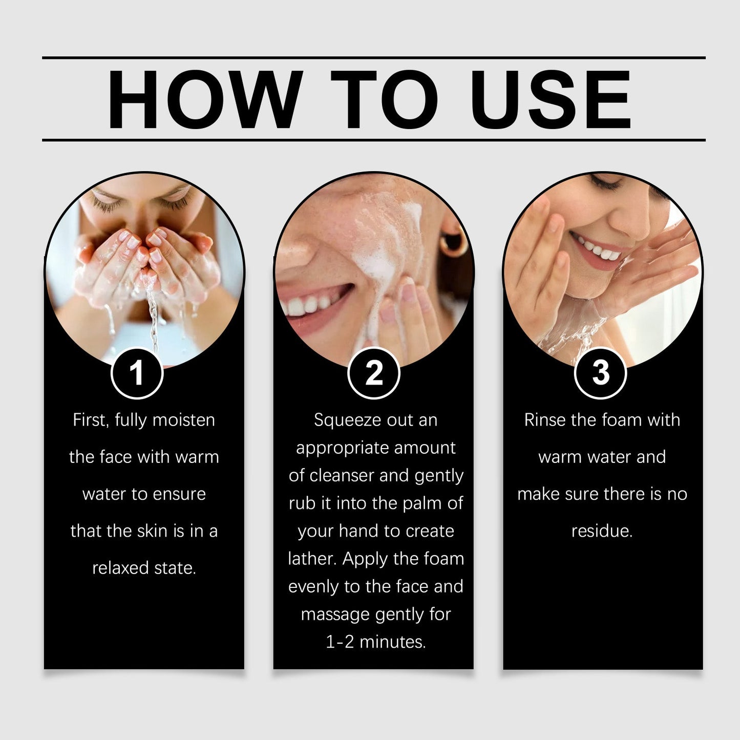 OUHOE Dual Cleansing Moisturizing Cleanser, Gentle Cleansing Facial Skin Refreshing Moisturizing Cleanser