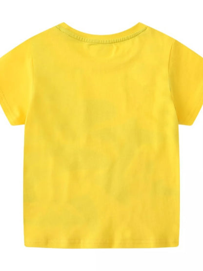 Children's Shark Print Short Sleeve T-Shirt