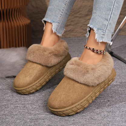 Faux Fur Lined Suede Winter Boots