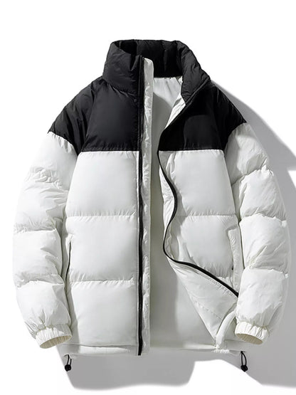 Men's Full Size Padded Zip Up Puffer Jacket Plus Size