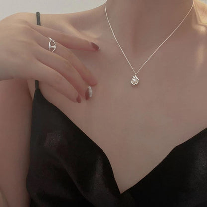 925 Sterling Silver Pearl Pendant Necklace
