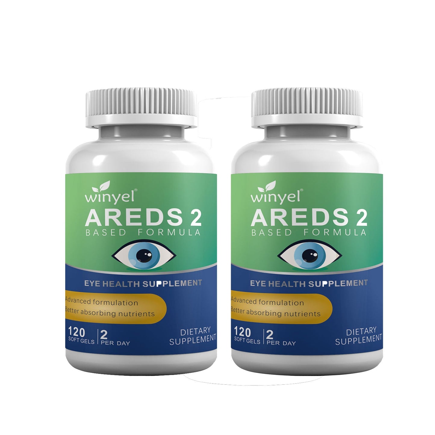 AREDS 2 Eye Vitamin And Mineral Supplement, Containing Lutein, Vitamin C, Zeaxanthin, Zinc, And Vitamin E, 120 Softgels.