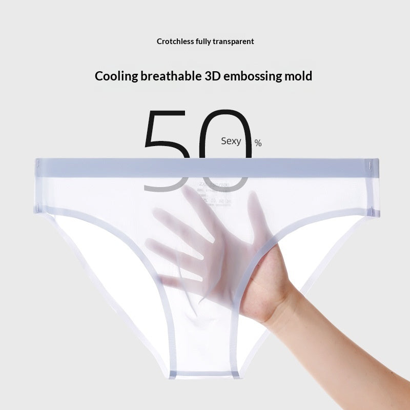 SpringSummer Jelly Mask Transparent 10A Antibacterial Mens Seamless Briefs