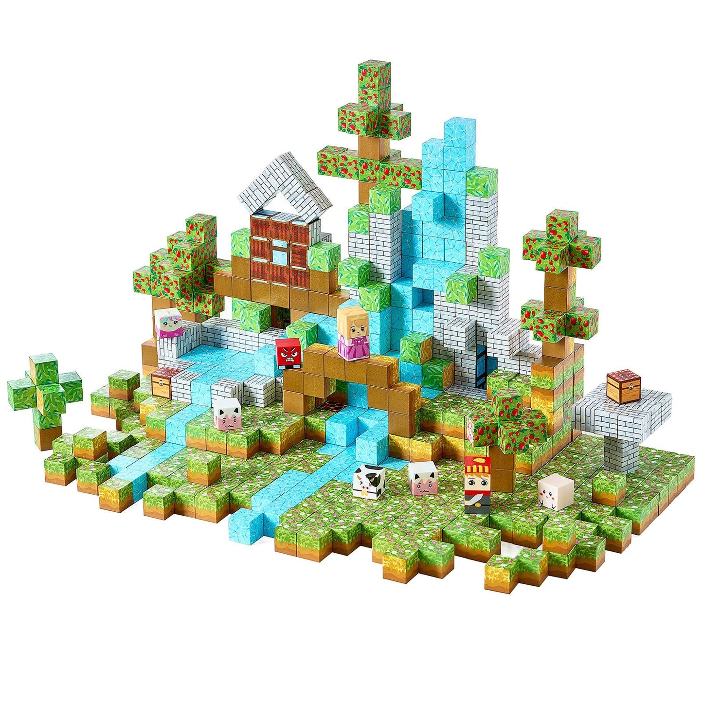 Magnetic Blocks 150 PCS Forest Castle Set STEM Montessori Sensory Toys