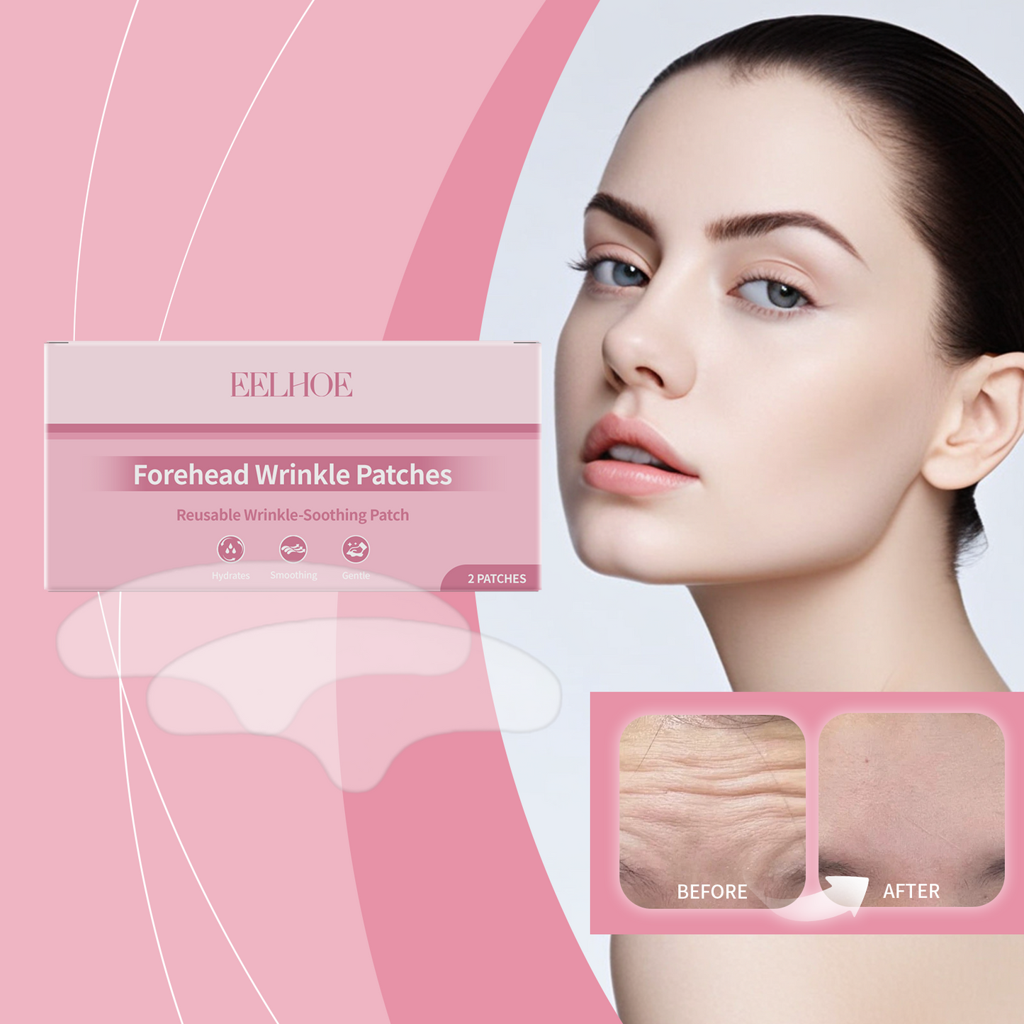 EELHOE Forehead Patch Lifts, Nourishes, Nourishes, Moisturizes And Reduces Wrinkles
