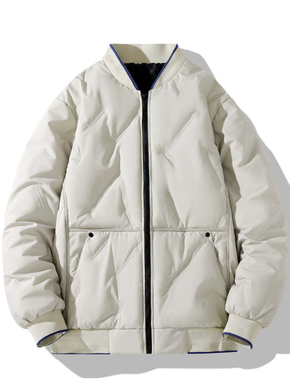 Men's Plus Size Quilted Zip Up Jacket