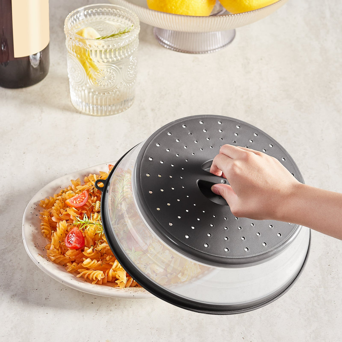 VEVOR 2PCS Microwave Splatter Covers 10.4Collapsible Microwave Food Lid