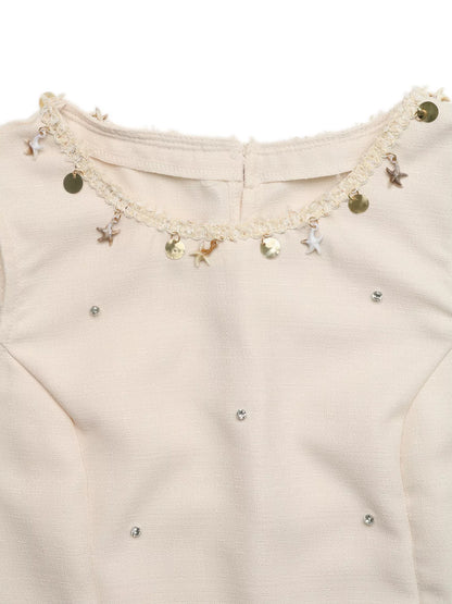 Embellished Sleeveless Top & Shorts Set