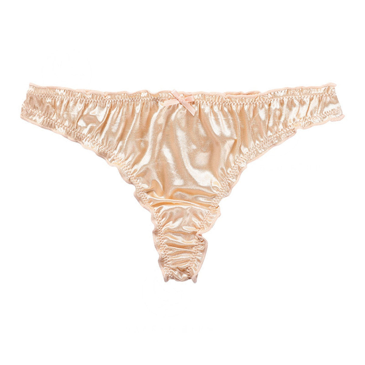 Satin Cotton Crotch T-back Women's Underwear