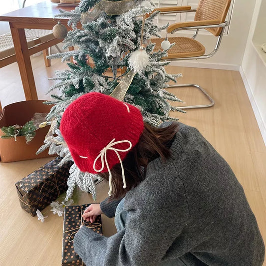Drawstring Knitted Hat