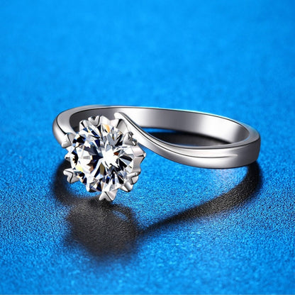 1 Carat 925 Sterling Silver Moissanite Ring