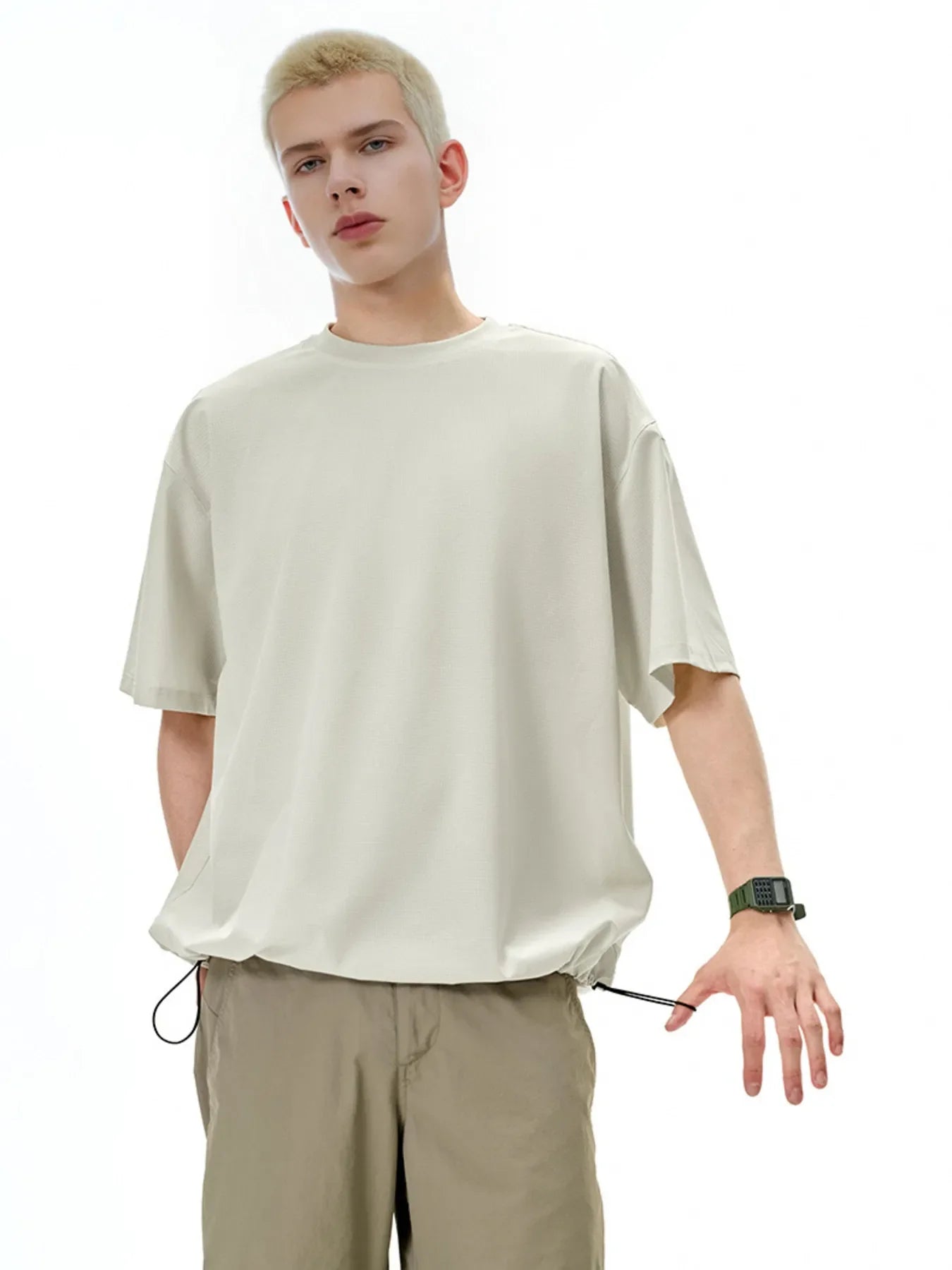 Men's Drawstring Hem Quick-Dry T-Shirt