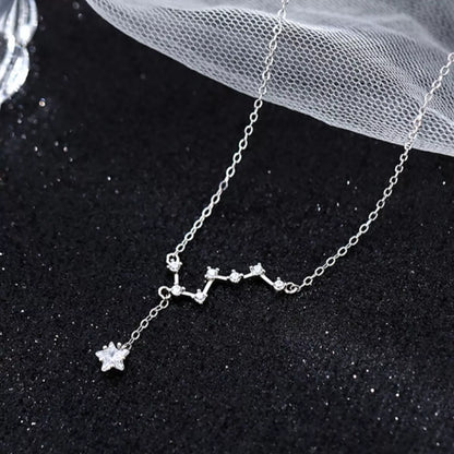 925 Sterling Silver Zircon Star Necklace