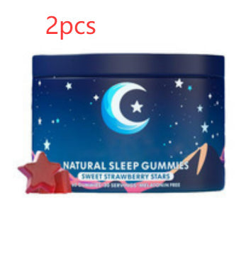 Natural Sleep Gummies, Melatonin-Free Formula, Sweet Strawberry Flavor, Supports Relaxation & Stress Relief, 60 Gummies