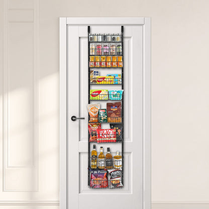 9-Tier Over The Door Pantry Organizer Hanging Storage Rack Adjustable Kitchen