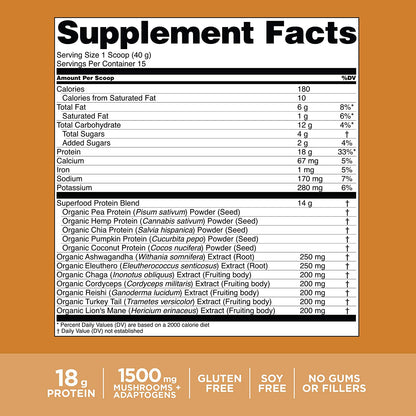Four Sigmatic - Plant Based Protein - Peanut Butter 21.16 Oz