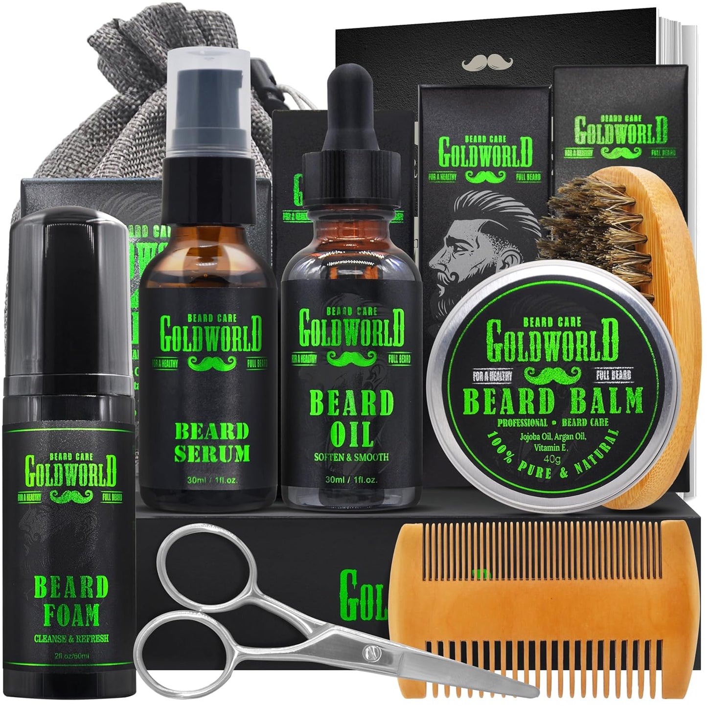 GOLDWORLD Professional Beard Grooming Kit