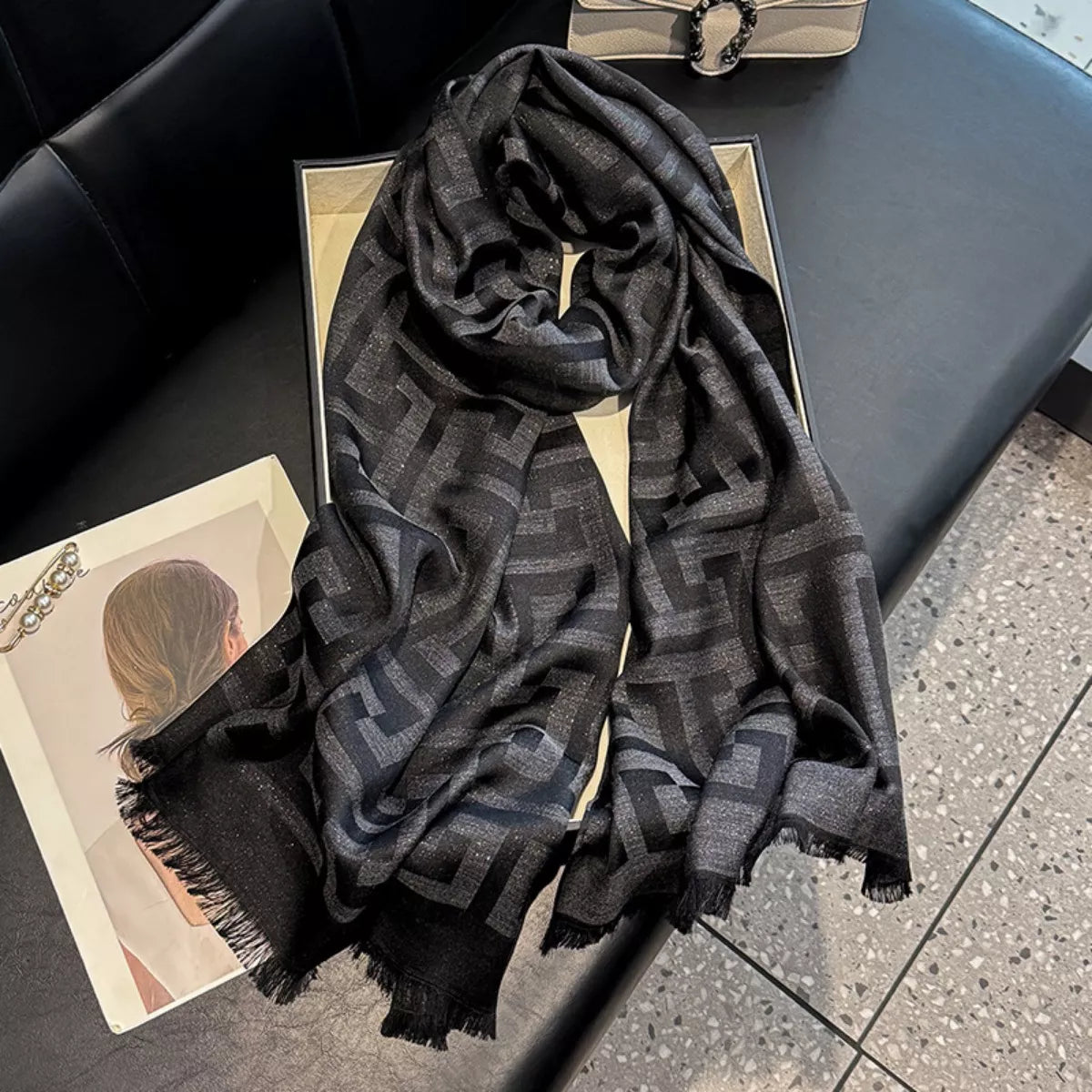 Raw Hem Scarf