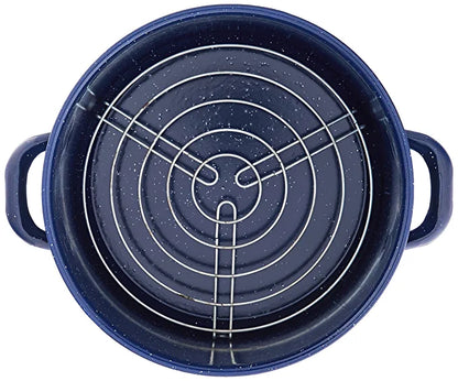 Imusa Steamer Pot Blue Enamel 16 qrt