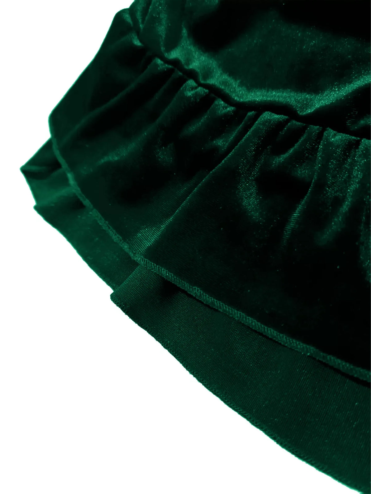 Plus Size Ruffled Velvet Elastic Waist Skirt