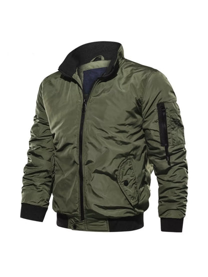 Men's Plus Size Zip Up Lightweight Bomber Jacket