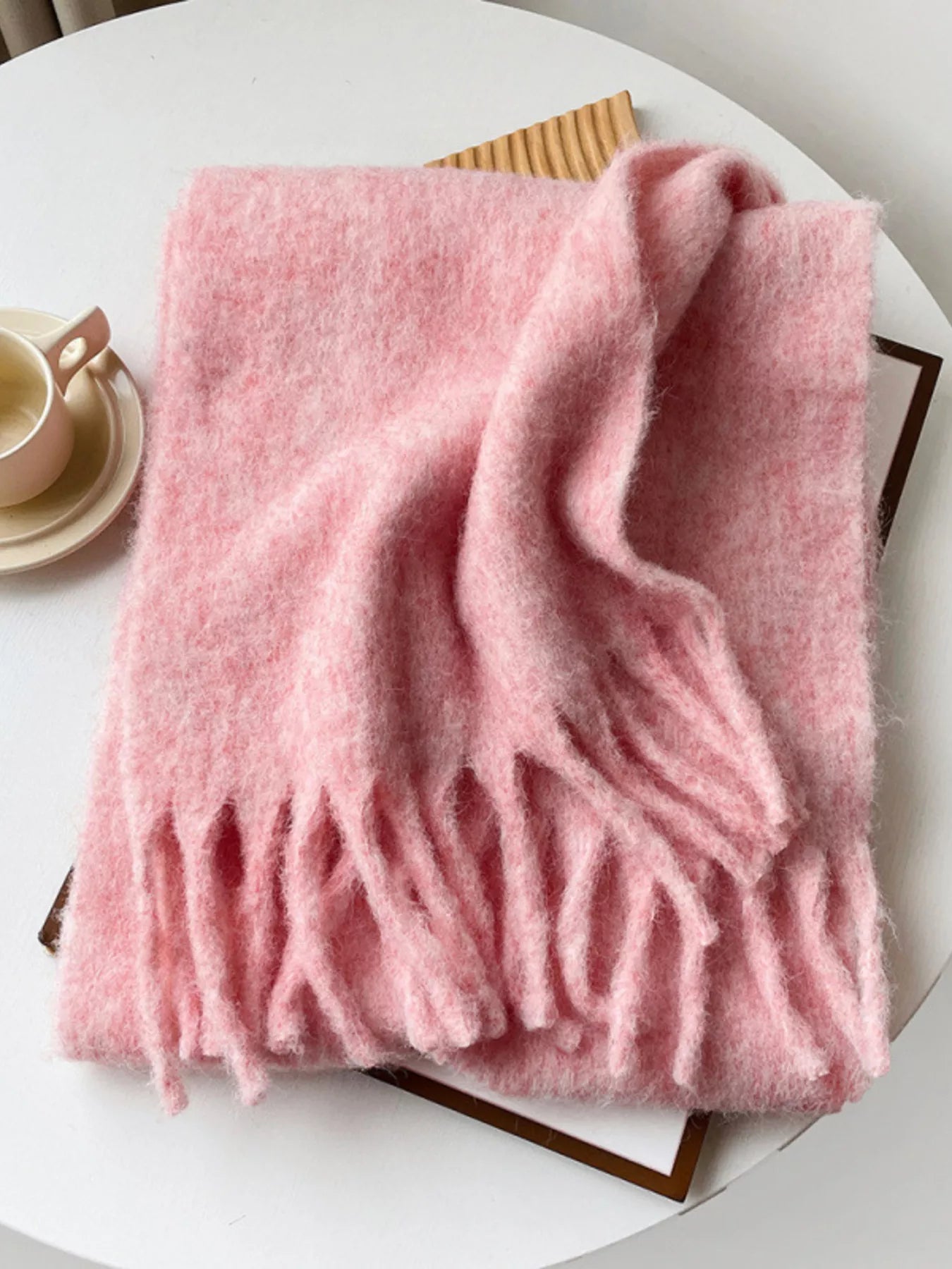 Fringe Solid Color Scarf