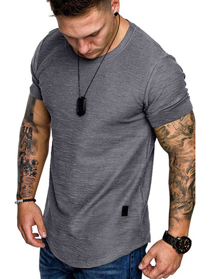 Men's Round Neck Slim Fit Casual T-Shirt
