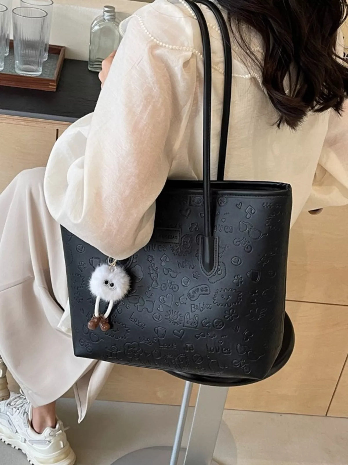 Embossed Pattern Tote Bag