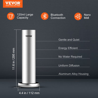 Scent Air Machine For Home, 120ml Bluetooth Smart Cold Air Diffuser, Ft Waterless Essential Oil Scent Air Diffuser, Floor Standing Aromatherapy Machine For Spa, Yoga, Home, Office, Hotel