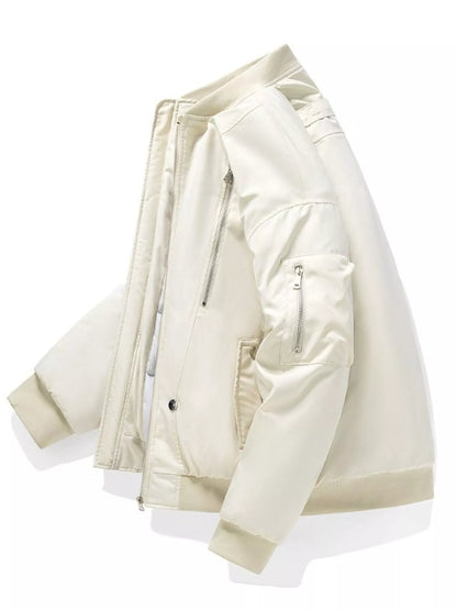 Men's Plus Size Casual Lightweight Padded Bomber Jacket