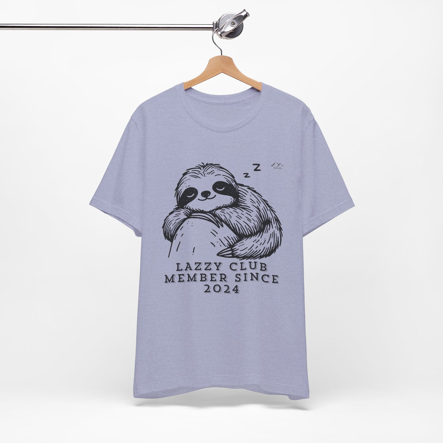 TS-093ML-24 Unisex Cute Lazy club Sloth T Shirt Slow And Steady Art