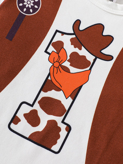 Children's Printed Bodysuit & Shorts Set