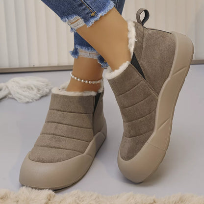 Warm Plush Lined Ankle Boots