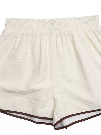Tie Front Top and Shorts Set