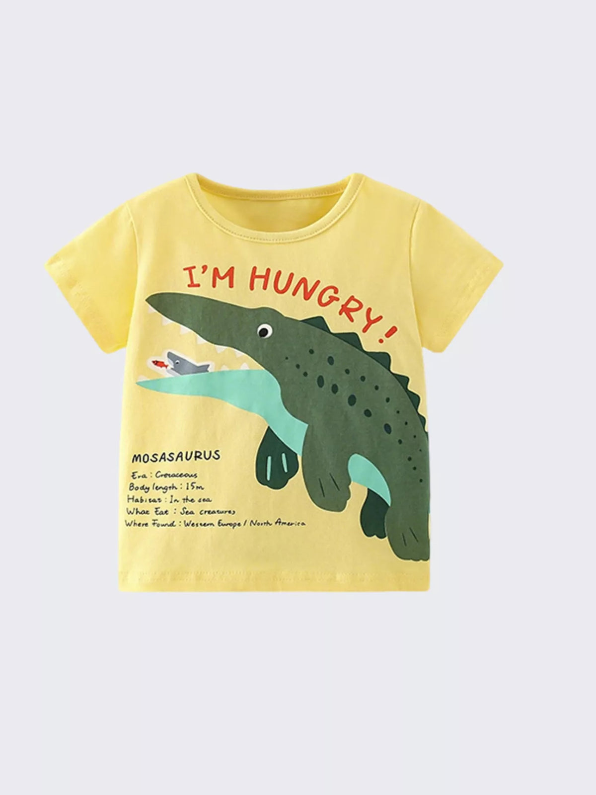 Children's Dinosaur Graphic Short Sleeve T-Shirt