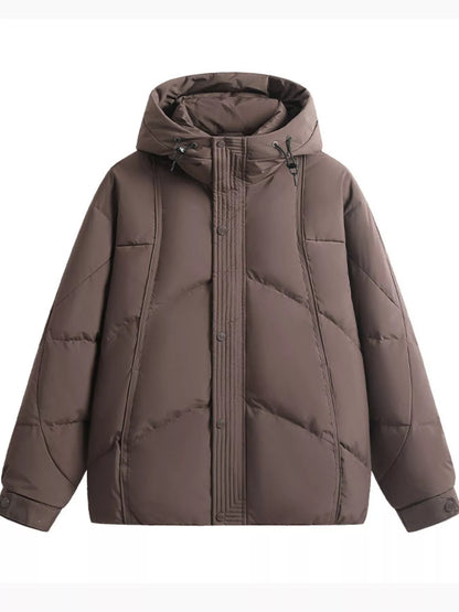 Men's Plus Size Hooded Padded Puffer Jacket