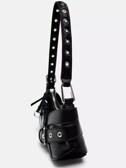 Buckled Accent Shoulder Bag
