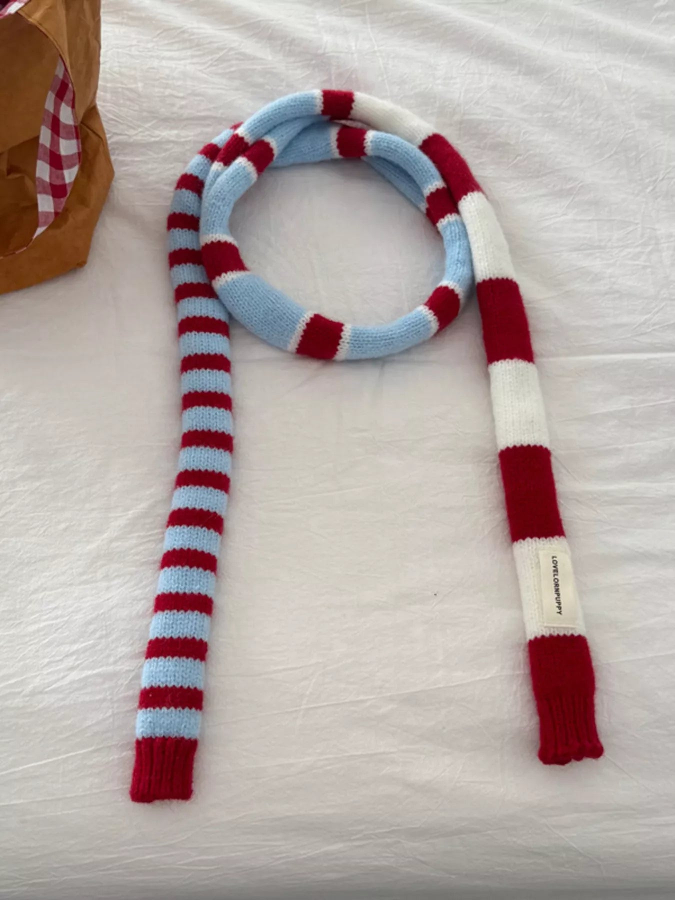 Striped Knitted Warm Scarf