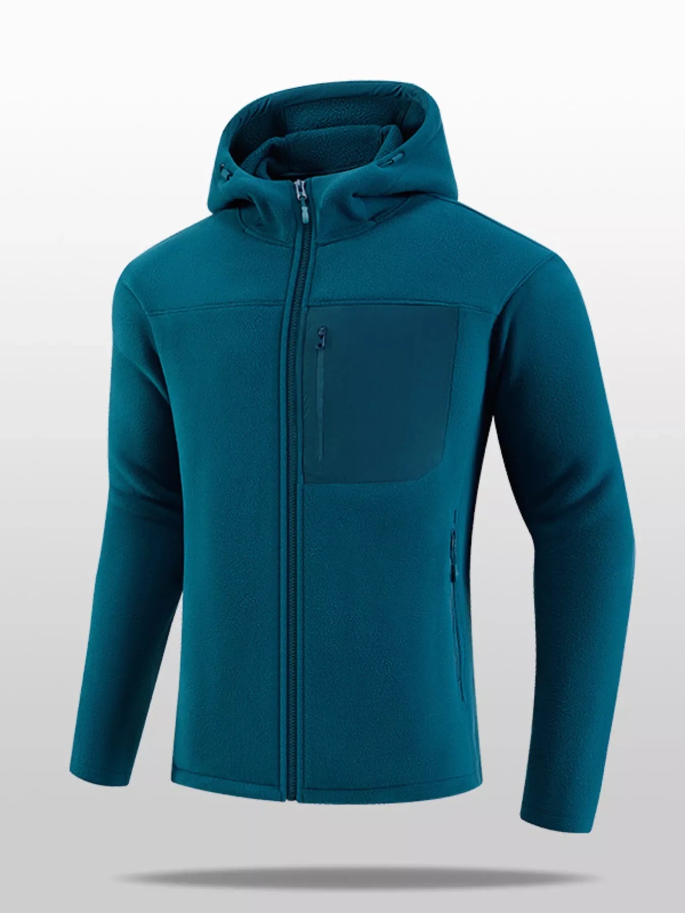 Men's Plus Size Hooded Fleece Full-Zip Jacket