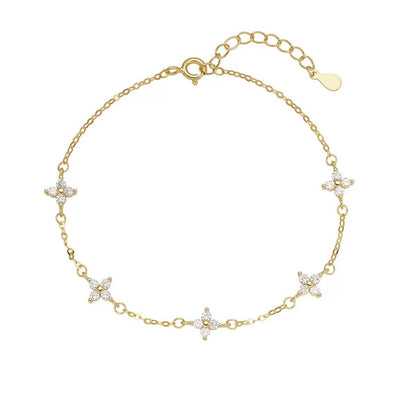 Four-Leaf Clover Charm Bracelet